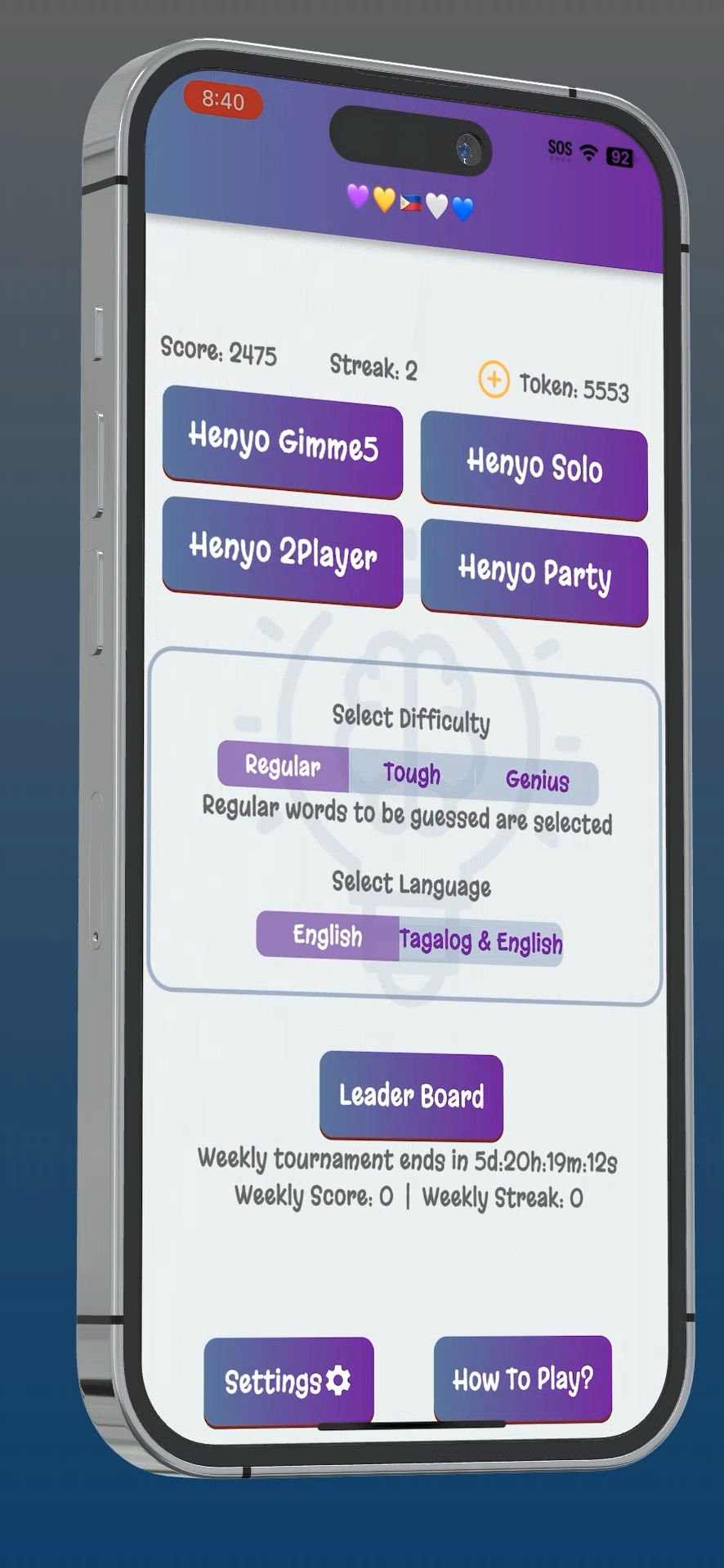 Henyo U!? gameplay screenshot on iPhone